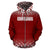 Cook Islands All Over Zip up Hoodie Fog Red - Polynesian Pride