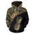 Hawaii Zip up Hoodie Hawaii Pineapple Polynesian Tattoo Black Version - Polynesian Pride