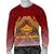 Hawaii Mauna Kea Sweater - Hand Sign Symbol Unisex Red - Polynesian Pride