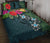 Kanaka Maoli (Hawaiian) Polynesian Quilt Bed Set - Hibiscus Turtle Tattoo Blue - Polynesian Pride