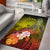 Cook Islands Area Rug - Humpback Whale with Tropical Flowers (Yellow) Yellow - Polynesian Pride