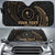 Polynesian Chuuk Custom Personalised Sun Shades - Gold Tribal Wave Auto Sun Shade Universal Fit Gold - Polynesian Pride