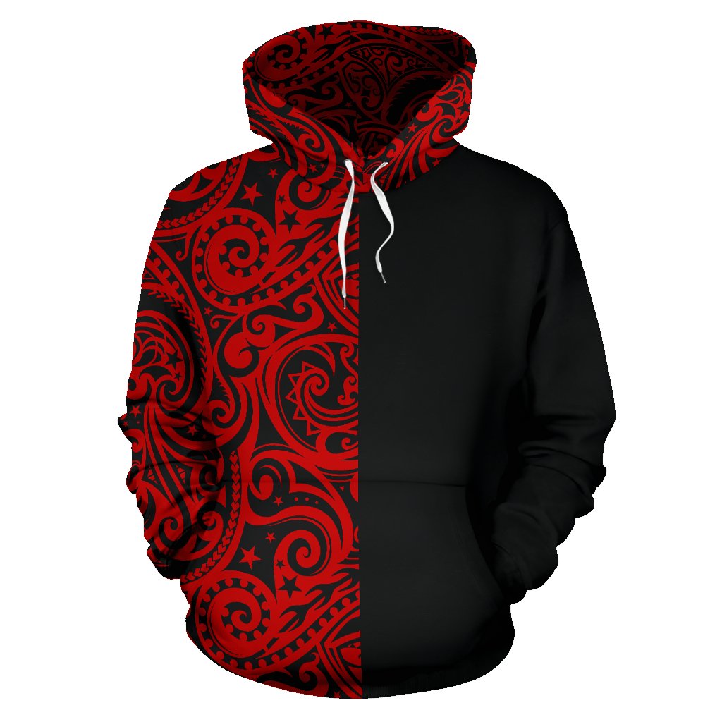 Polynesian Hoodie Half Style - Polynesian Pride