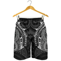 Strong Polynesian Tattoo Men's Shorts White - Polynesian Pride