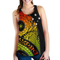 Papua New Guinea Women's Racerback Tank - PNG Bird And Polynesian Decorative Pattern - Polynesian Pride