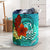 Tahiti Laundry Basket - Custom Personalised Tropical Flowers Style Laundry Basket - Tahiti One Size Blue - Polynesian Pride