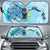 Cook Islands Auto Sun Shades - Custom Personalised Polynesian Turtle Under The Sea Auto Sun Shade - Cook Islands Universal Fit Blue - Polynesian Pride