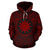 Nauru ll Over Hoodie Nauru Coat of rms Polynesian Red Black Unisex Red - Polynesian Pride