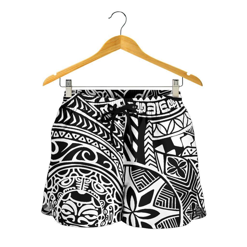 Polynesian Hawaiian Style Tribal Tattoo White Women's Short - Polynesian Pride