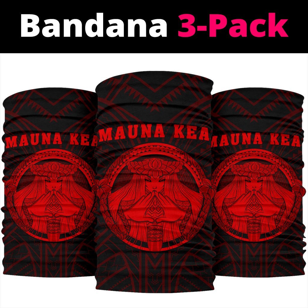 Hawaii Polynesian Mauna Kea Goddess Pele Bandana 3 - Pack - AH - Red - Polynesian Pride