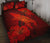 Hawaiian Whale Swim Hibiscus Polynesian Quilt Bedding Set - Red - Polynesian Pride