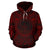 Palau ll Over Hoodie Palau Coat of rms Polynesian Red Black Unisex Red - Polynesian Pride