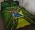 Cook Islands Quilt Bed Set Polynesian Tattoo Seashore Green - Polynesian Pride