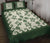 Hawaiian Quilt Bed Set Turtle Pattern - Green - Polynesian Pride