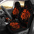 Hawaii Turtle Hibiscus Poly Orange Car Seat Covers - Polynesian Pride