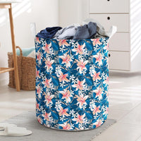 Hawaii Tropical Hibiscus Blue Hawaii Laundry Basket Laundry Basket One Size Blue - Polynesian Pride