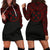 Gambier Islands Women Hoodie Dress - Gambier Islands Coat Of Arms Polynesian Red Black Red - Polynesian Pride