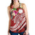 Nauru Polynesian Women's Racerback Tank - Summer Plumeria (Red) - Polynesian Pride