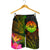 Tahiti Polynesian Men's Shorts - Hibiscus and Banana Leaves - Polynesian Pride