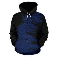 Hoodie Polynesian Tattoo Blue - Polynesian Pride
