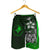 Yap Micronesian Men's Shorts Green - Turtle With Hook - Polynesian Pride