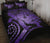 Hawaii Turtle Hibiscus Polynesian Vintage Quilt Bed Set - Purple - Polynesian Pride