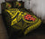 Hawaiian Polynesian Quilt Bed Set - Kanaka Maoli & Yellow Manta Ray Turtle Tentacle Yellow - Polynesian Pride