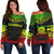 Tuvalu Polynesian Chief Women's Off Shoulder Sweater - Reggae Version Art - Polynesian Pride