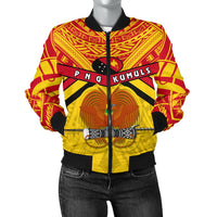 Papua New Guinea Rugby Women Bomber Jacket PNG - The Kumuls Yellow - Polynesian Pride