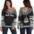 Vanuatu Polynesian Chief Custom Personalised Women's Off Shoulder Sweater - Black Version Black - Polynesian Pride