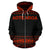 New Zealand Maori Zip up Hoodie, Aotearoa Silver Fern Zipper Hoodie Orange Red - Polynesian Pride