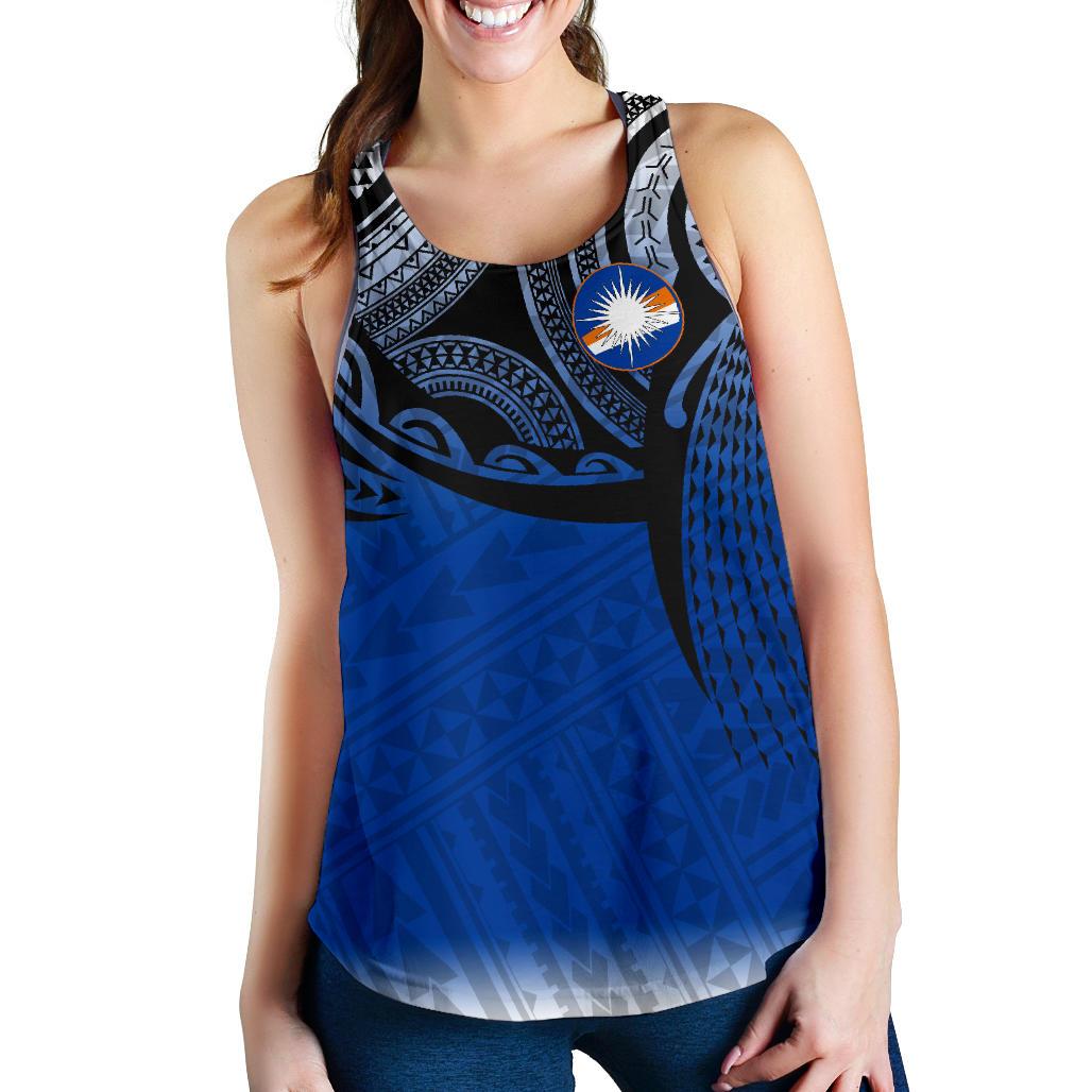 Marshall Islands Polynesian Women's Racerback Tank - Tattoo Pattern - Polynesian Pride