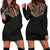 Hibiscus Hoodie Dress 01 Black - Polynesian Pride