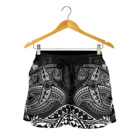 Samoa Women's Shorts - White Shark Polynesian Tattoo - Polynesian Pride