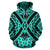 Hawaii Hoodie Polynesian Tradition Turquoise Pullover Unisex Art - Polynesian Pride