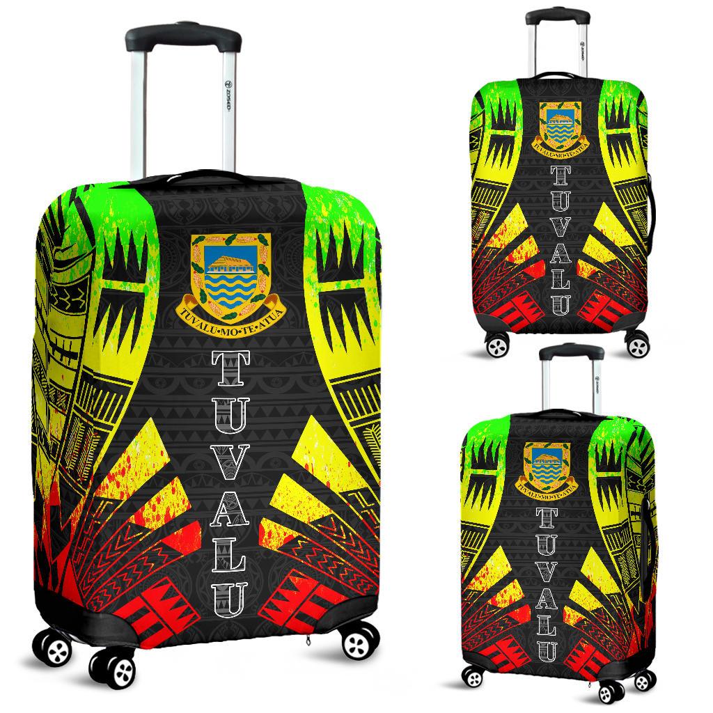 Tuvalu Luggage Cover - Polynesian Tattoo Reggae Reggae - Polynesian Pride