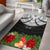 Fiji Area Rug - Ginger Lei Pattern Black - Polynesian Pride