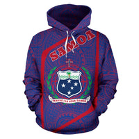 Samoa Hoodie Samoa Coat of Arms Polynesian Tattoo Style - Polynesian Pride