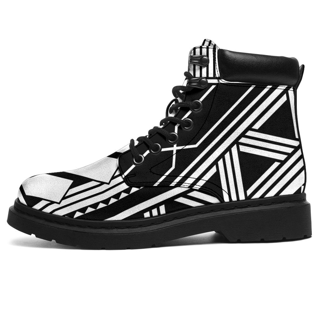 Polynesian 48 Season Boots - Polynesian Pattern Black - Polynesian Pride