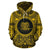 Papua New Guinea ll Over Hoodie Papua New Guinea Coat of rms Polynesian Gold Black Unisex Gold - Polynesian Pride