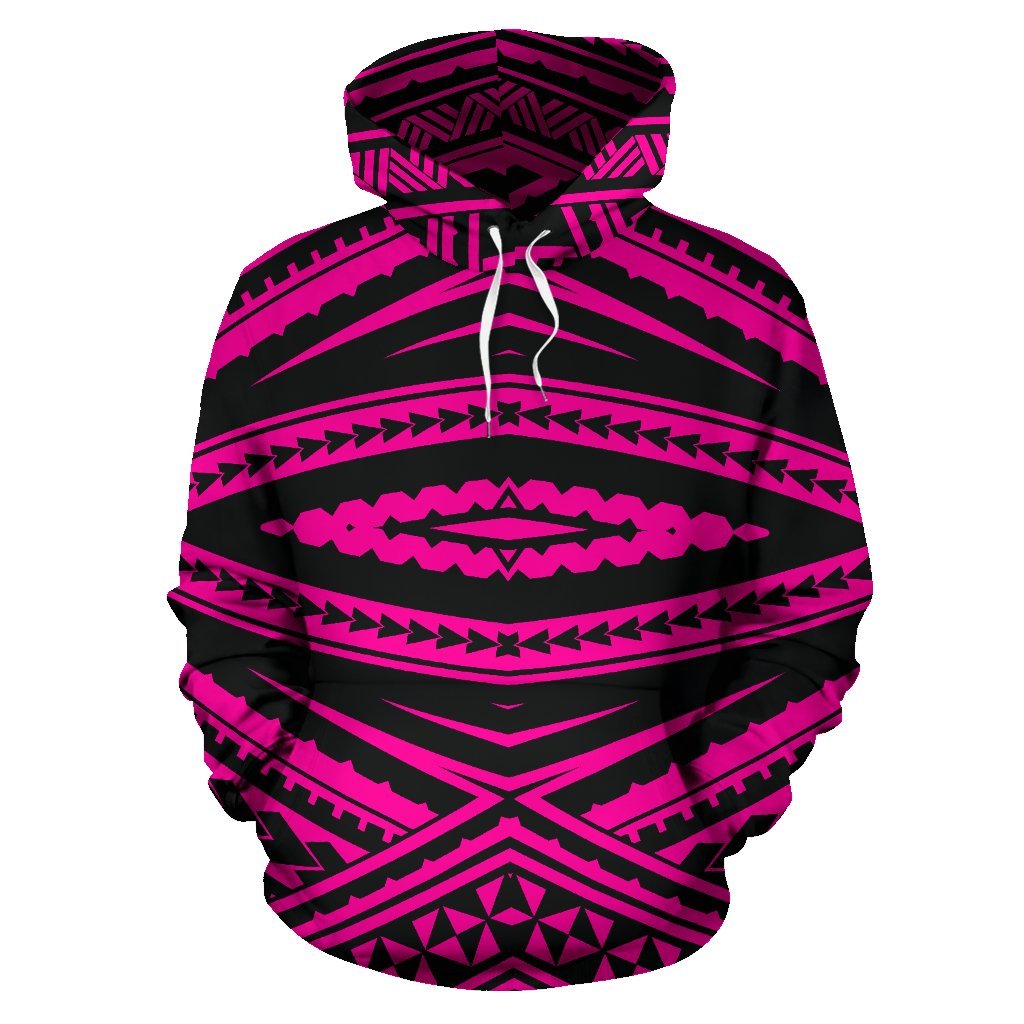 Hawaii Hoodie Polynesian Tatau Pink Pullover Unisex Art - Polynesian Pride