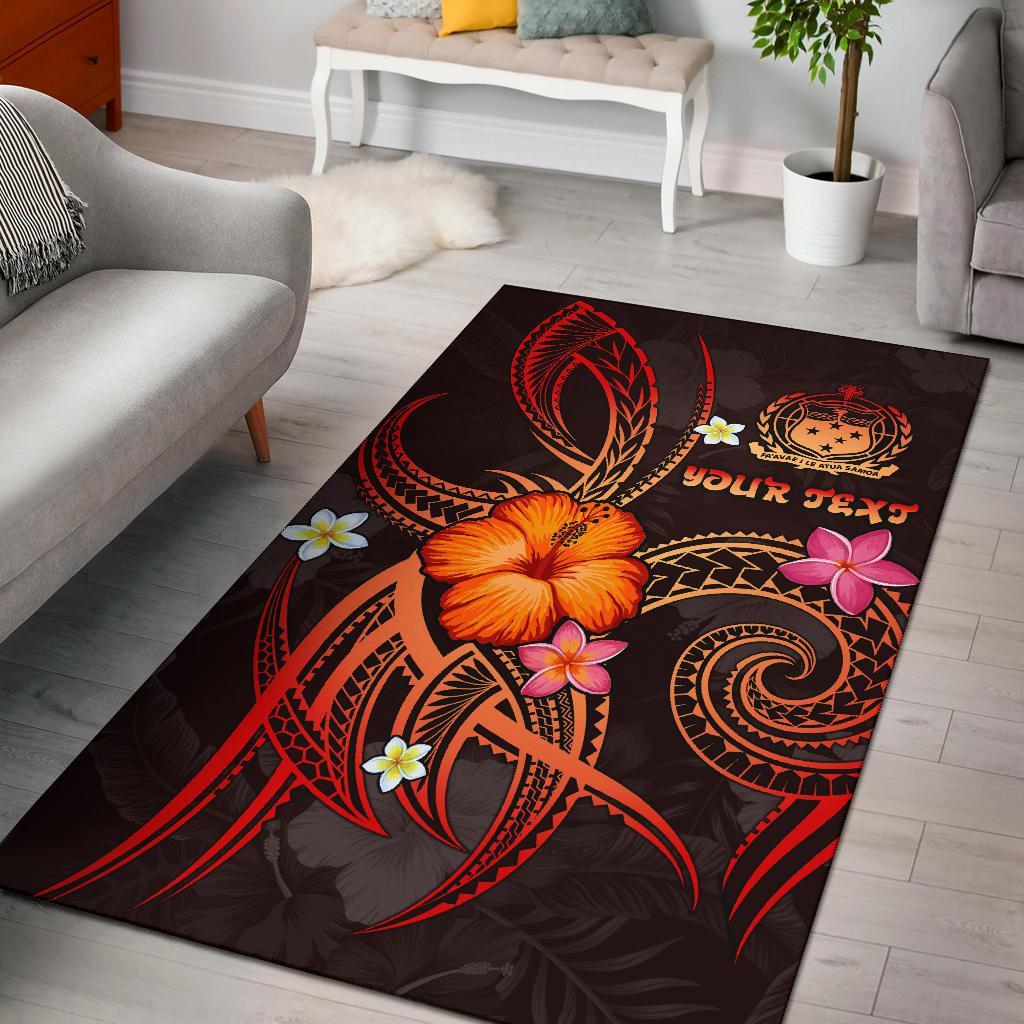 Polynesian Hawaii Personalised Area Rug - Legend of Samoa (Red) Red - Polynesian Pride