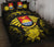 Kiribati Polynesian Quilt Bed Set Hibiscus Yellow Black - Polynesian Pride