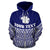 Pohnpei Polynesian Custom Zip up Hoodie Blue Pride Map and Seal - Polynesian Pride