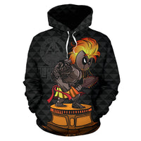 Polynesian Kakau Ohana Fighter Kanaka Warrior Hawaii Hoodie - Polynesian Pride