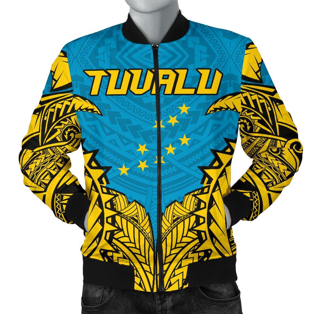 Tuvalu Premium Men's Bomber Jacket Blue - Polynesian Pride