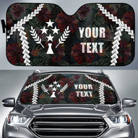 Kosrae Custom Personalised Auto Sun Shades - Chain Polynesian Auto Sun Shade Universal Fit BLACK - Polynesian Pride