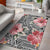 Polynesian Area Rug - Pink Hibiscus Flower With Hawaiian Tribal Motifs - Polynesian Pride