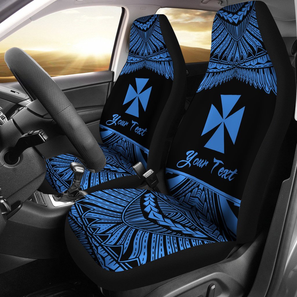 Wallis and Futuna Polynesian Custom Personalised Car Seat Covers - Pride Blue Version Universal Fit Blue - Polynesian Pride