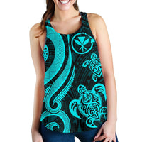 Polynesian Hawaii (Kanaka Maoli) Women Racerback Tank - Turquoise Tentacle Turtle - Polynesian Pride